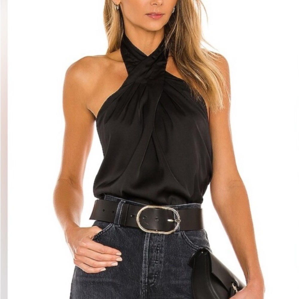 NWT Black Halter Top